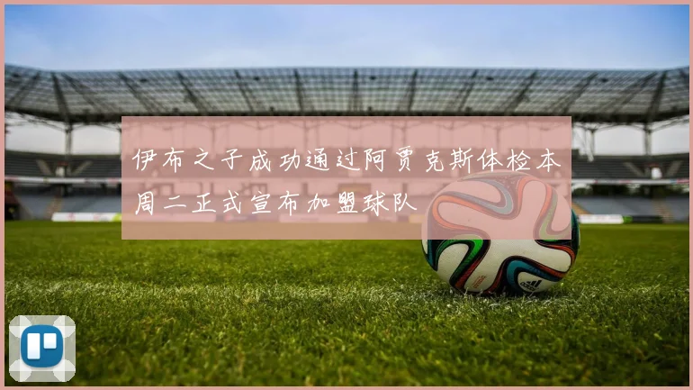 伊布之子成功通过阿贾克斯体检本周二正式宣布加盟球队